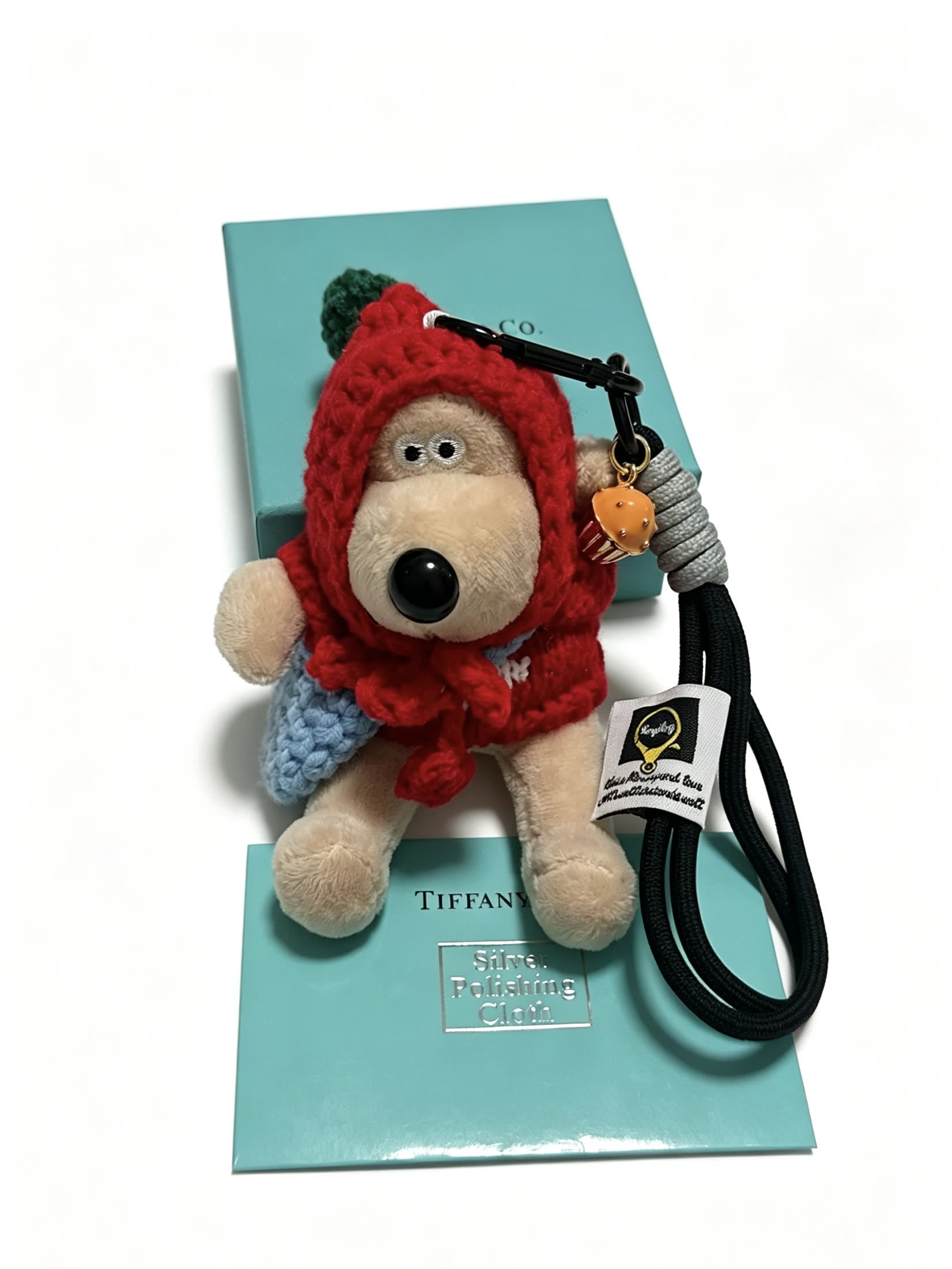 Tiffany & Co. Keychain - Stuffed Animal with Red Sweater